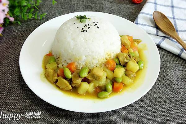 鸡肉咖喱饭的做法图解13