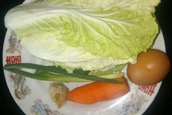 白菜丸子的做法图解1