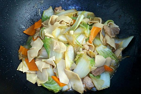 大白菜炖干豆腐的做法图解10