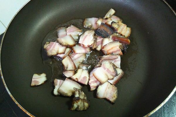 秋葵炒腊肉的做法图解5