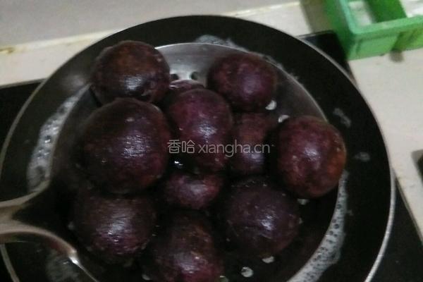 蜂蜜牛奶紫薯球的做法图解7