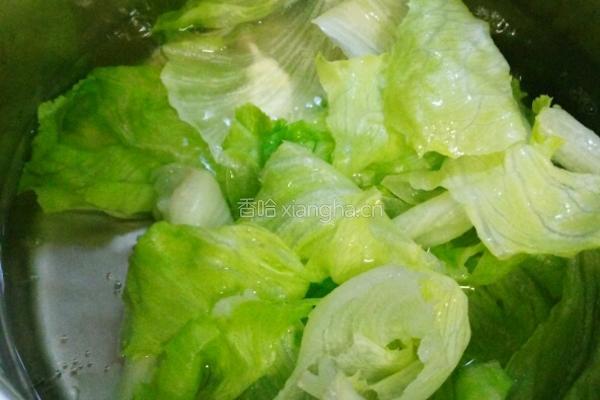 白灼圆生菜的做法图解2