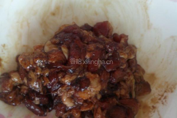 荷叶糯米蒸肉末的做法图解3