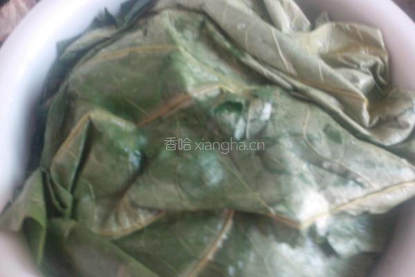 荷叶糯米蒸肉末的做法图解11