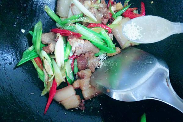葱爆猪肉的做法图解8