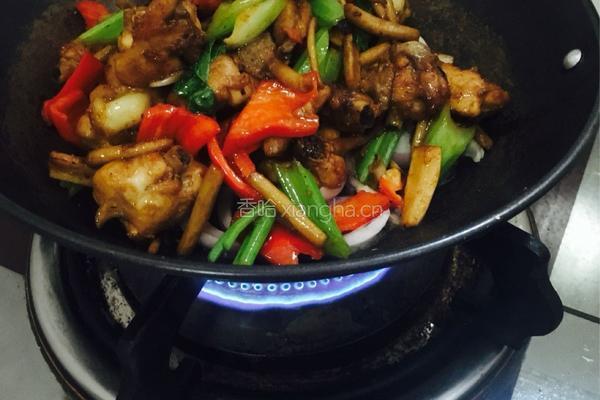 茶树菇干锅鸡的做法图解11