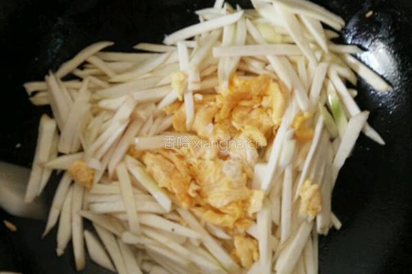 茭白炒鸡蛋的做法图解7