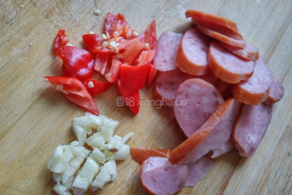 培根炒菜花的做法图解3