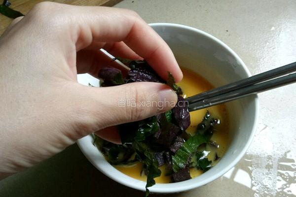 紫苏炒鸡蛋的做法图解6