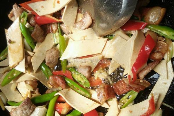 豆干小炒肉的做法图解4