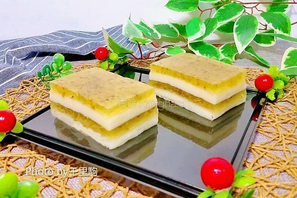 椰汁桂花糕的做法图解14