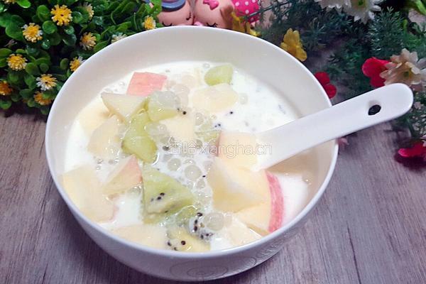 牛奶果味西米露的做法图解7