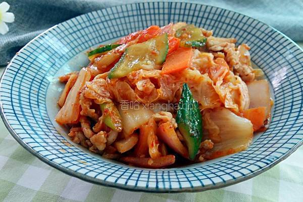 辣白菜炒肉的做法图解8