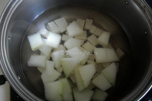 冬瓜豆腐玉米粒汤的做法图解5
