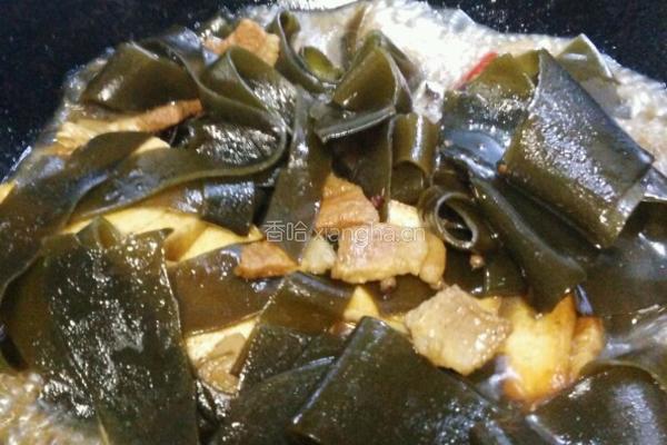 红烧肉炖海带的做法图解5