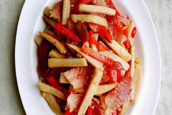 杏鲍菇炒腊肉的做法图解8