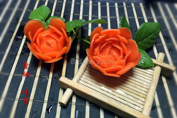 胡萝卜玫瑰花的做法图解10