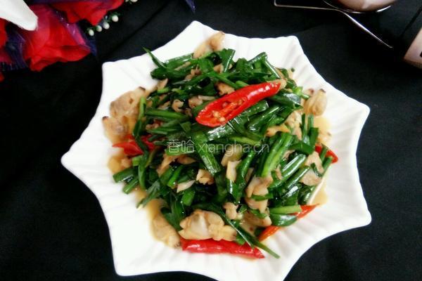 蛤喇肉炒韭菜的做法图解9