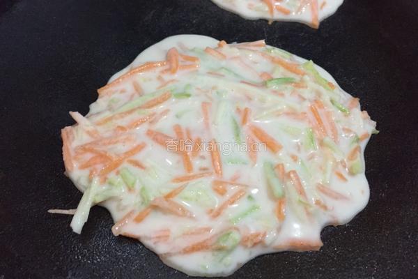 笋瓜鸡蛋煎饼的做法图解5