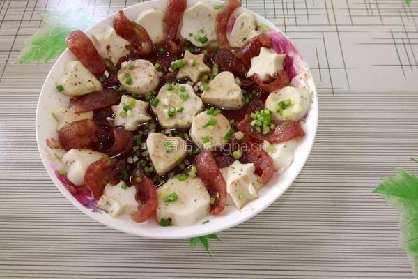 香肠豆腐的做法图解3