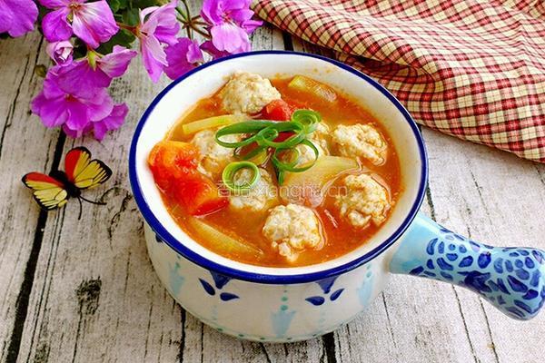 冬瓜番茄肉丸汤的做法图解8