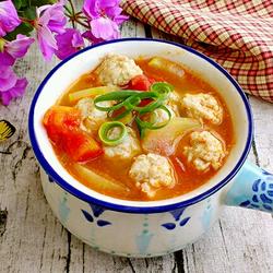 冬瓜番茄肉丸汤的做法[图]