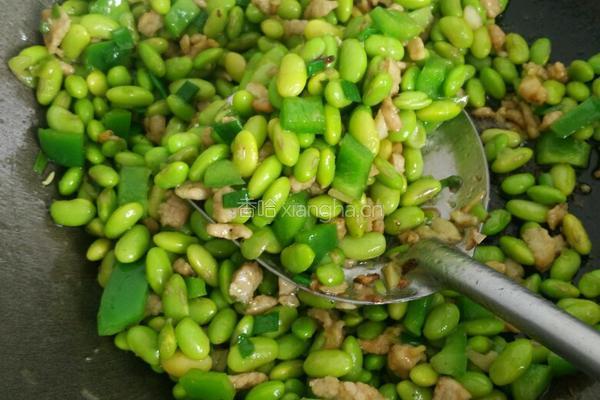 青椒毛豆的做法图解14