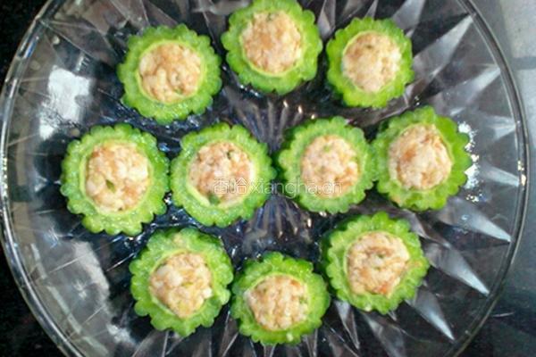 清蒸苦瓜镶肉的做法图解5