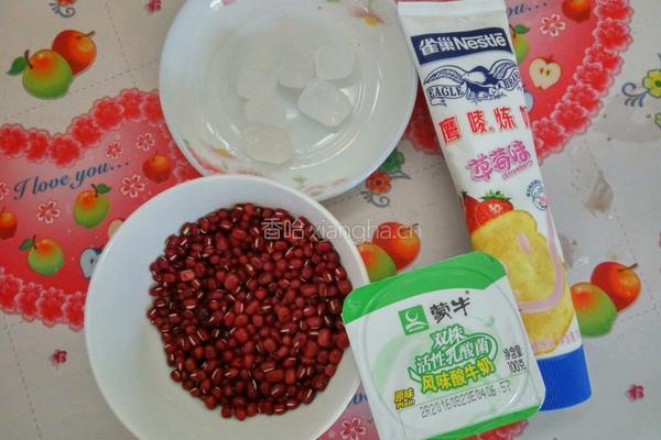 红豆冰山的做法图解1
