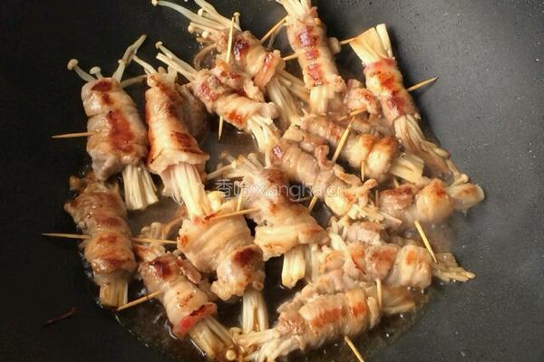 五花肉金针菇卷的做法图解6