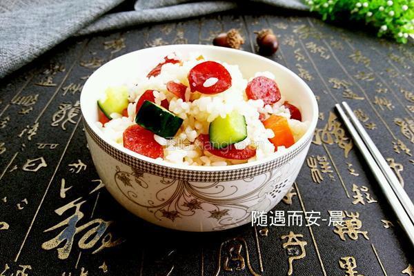 广式香肠炒饭的做法图解10