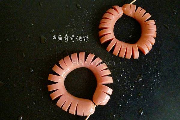 太阳花火腿煎蛋的做法图解6