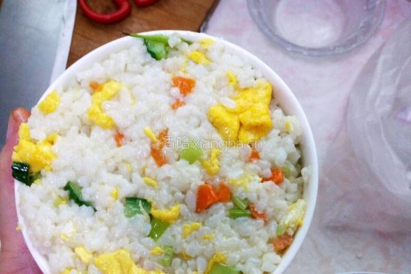 黄瓜蛋炒饭的做法图解9