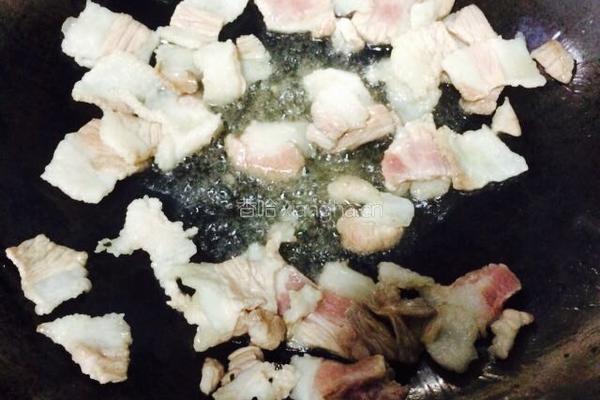 五花肉焖豆角的做法图解3