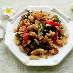 青椒炒油渣的做法[图]