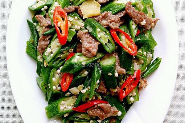 醋溜肉片黄秋葵的做法图解7
