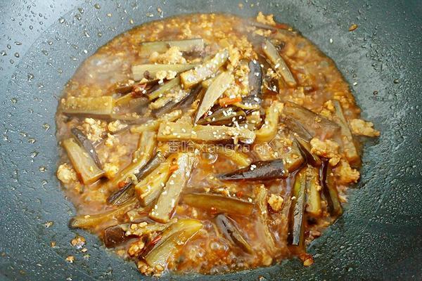 肉末酱烧茄子的做法图解10