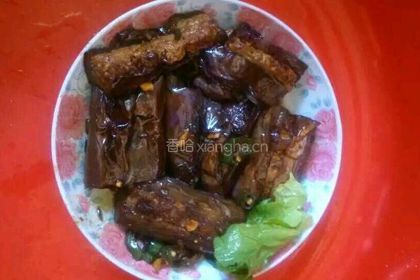 茄子酿肉的做法图解3