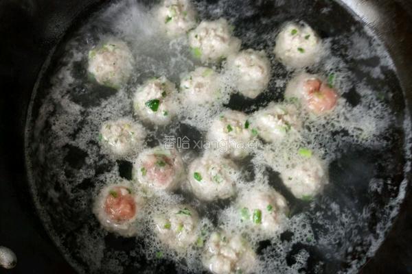 香菜丸子的做法图解4