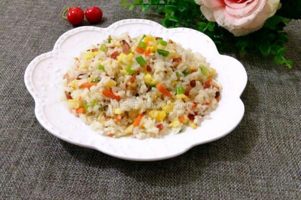 腊肠蛋炒饭的做法图解8