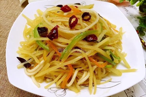 土豆丝炒粉条的做法图解8