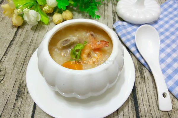 排骨鲜虾粥的做法图解9
