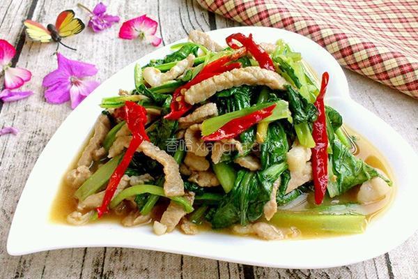 肉炒小白菜的做法图解7
