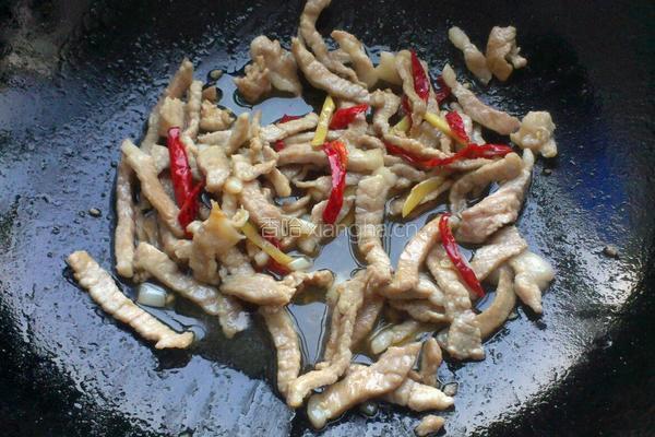 肉炒小白菜的做法图解4