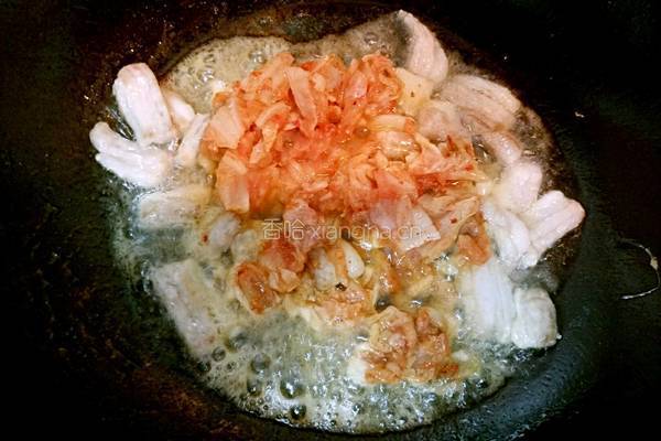 辣白菜五花肉炒饭的做法图解7