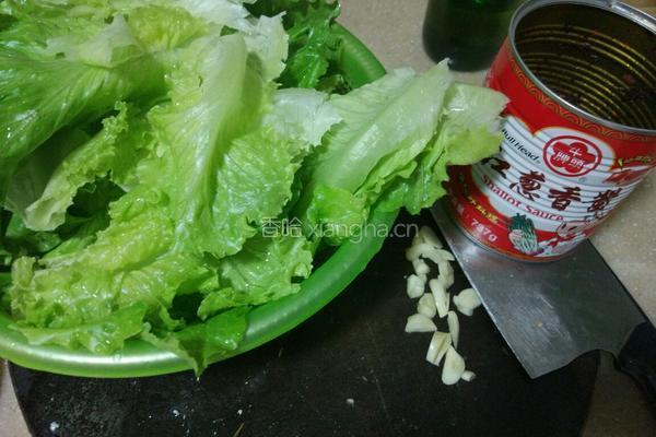 炒生菜的做法图解1