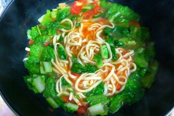 白菜面条的做法图解10