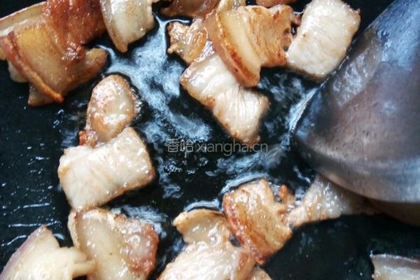 花菜炒肉的做法图解3