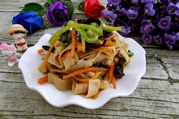 三丝炒豆腐皮的做法图解7
