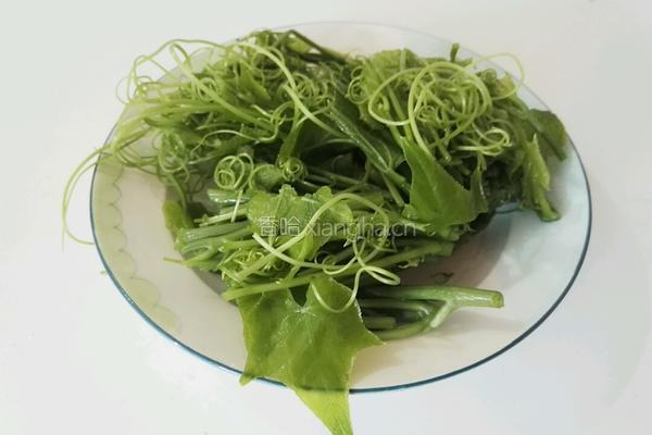 南瓜尖素汤的做法图解2